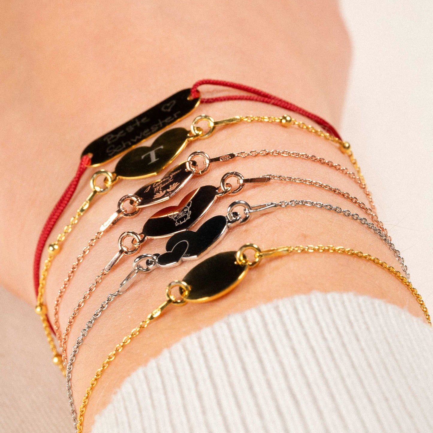 Tied Hearts Bracelet - personalisierbar